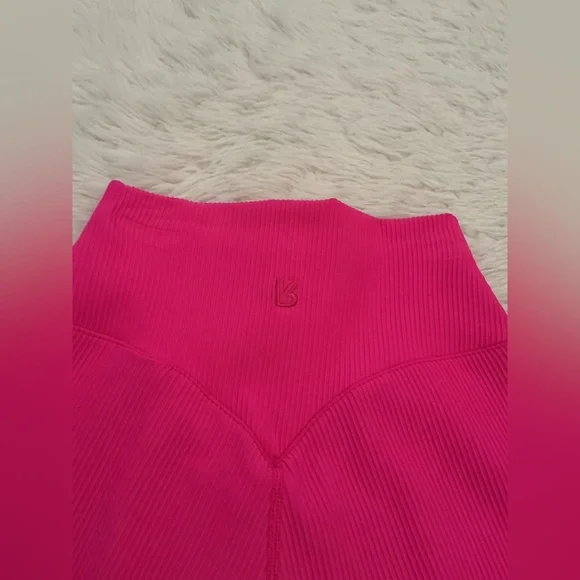 BuffBunny Ribbed Pink Leggings - Picture 12 of 12